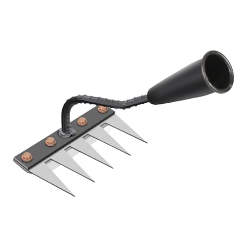 MotiveTech Agrarisches Handwerkzeug Gartenhacke zur Bearbeitung von Böden, 5 Zahnrake von MotiveTech