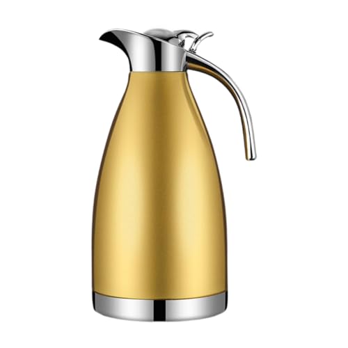 MotiveTech Edelstahl Thermokanne mit Vakuumisolierung Und Dicht Schließendem Deckel für Heiße Getränke für Restaurant Party Und Zuhause, Gold MotiveTech Edelstahl Thermokanne mit Vakuumisolierung Und Dicht Schließendem Deckel für Heiße Getränke für Restaurant Party Und Zuhause, Gold von MotiveTech