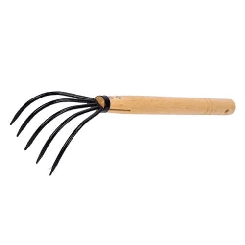 MotiveTech Gartenwerkzeug Handharke mit Holzgriff Langlebig für Graben Jäten Bodenbearbeitung Garten Strand MotiveTech Gartenwerkzeug Handharke mit Holzgriff Langlebig für Graben Jäten Bodenbearbeitung Garten Strand von MotiveTech