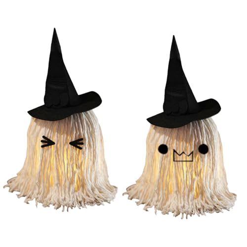 MotiveTech Halloween Dekorationsfigur, Sammlerstück für Den Tisch, Halloween Kaminsims, Küchenornamente, Beleuchtet, Gruselig mit, 2er-Packung MotiveTech Halloween Dekorationsfigur, Sammlerstück für Den Tisch, Halloween Kaminsims, Küchenornamente, Beleuchtet, Gruselig mit, 2er-Packung von MotiveTech