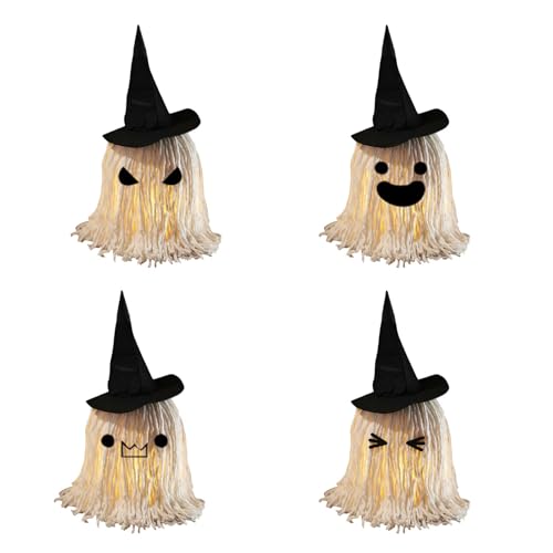 MotiveTech Halloween Dekorationsfigur, Sammlerstück für Den Tisch, Halloween Kaminsims, Küchenornamente, Beleuchtet, Gruselig mit, 4er-Packung MotiveTech Halloween Dekorationsfigur, Sammlerstück für Den Tisch, Halloween Kaminsims, Küchenornamente, Beleuchtet, Gruselig mit, 4er-Packung von MotiveTech