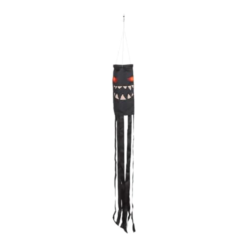 MotiveTech Halloween Windsock Flag mit Spukmotiv Wetterfestem Polyesterstoff Klassischem Cartoon-Look Und Beweglicher Aufhängung für Garten Terrasse Rasen Baum, Schwarz MotiveTech Halloween Windsock Flag mit Spukmotiv Wetterfestem Polyesterstoff Klassischem Cartoon-Look Und Beweglicher Aufhängung für Garten Terrasse Rasen Baum, Schwarz von MotiveTech
