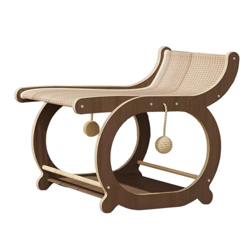 MotiveTech Kratzbaum für Katzen, Verschleißfest, Modisch Und Atmungsaktiv, mit Hängenden Bällen, Dunkelbraun MotiveTech Kratzbaum für Katzen, Verschleißfest, Modisch Und Atmungsaktiv, mit Hängenden Bällen, Dunkelbraun von MotiveTech