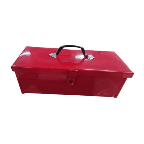 MotiveTech Mehrzweck Werkzeugkasten Aus Eisen mit Riegelverschluss, Leicht Zugänglich, Kleiner Werkzeugkasten Organizer für Werkstätten von MotiveTech