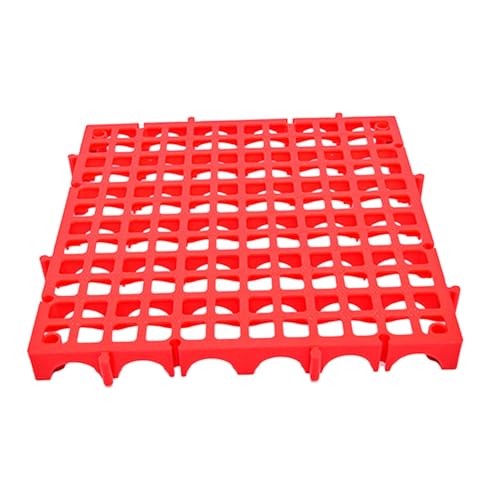 MotiveTech Modulare Bodenfliesen mit Quadratischen Löchern, Geeignet für Terrasse, Küche Und Dusche, Rot von MotiveTech