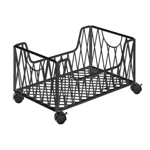 MotiveTech Rollwagen Akten Organizer Lagerwagen Und Untertisch Rollcontainer EIN Vielseitiger Metallkorb mit Rädern für Die Lagerung von Büchern Akten Und Spiel, Schwarz, L MotiveTech Rollwagen Akten Organizer Lagerwagen Und Untertisch Rollcontainer EIN Vielseitiger Metallkorb mit Rädern für Die Lagerung von Büchern Akten Und Spiel, Schwarz, L von MotiveTech