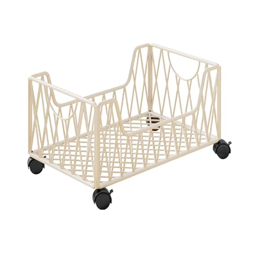 MotiveTech Rollwagen Akten Organizer Lagerwagen Und Untertisch Rollcontainer EIN Vielseitiger Metallkorb mit Rädern für Die Lagerung von Büchern Akten Und Spiel, Weiß, M MotiveTech Rollwagen Akten Organizer Lagerwagen Und Untertisch Rollcontainer EIN Vielseitiger Metallkorb mit Rädern für Die Lagerung von Büchern Akten Und Spiel, Weiß, M von MotiveTech