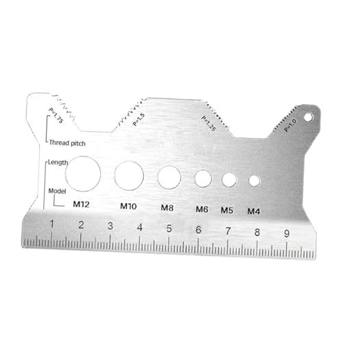MotiveTech Schraubenlehre, Bolzenlehre, Edelstahlkarte, Tragbarer Doppelgewindeprüfer, Messwerkzeug für MotiveTech Schraubenlehre, Bolzenlehre, Edelstahlkarte, Tragbarer Doppelgewindeprüfer, Messwerkzeug für von MotiveTech
