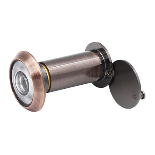MotiveTech Türspion Türgucker Weitwinkelspion Aus Massiver Zinklegierung Gefertigt mit Diebstahlsicherer Funktion Und Klarer Sicht für Büros Und Gewerb, 35 bis 60 mm rot von MotiveTech