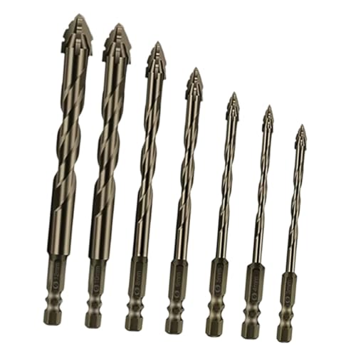 MotiveTech Vielseitiger, Vierschneidiger, Exzentrischer Bohrer mit Hartmetallspitze Und Sechskantschaft, 7 Stück MotiveTech Vielseitiger, Vierschneidiger, Exzentrischer Bohrer mit Hartmetallspitze Und Sechskantschaft, 7 Stück von MotiveTech