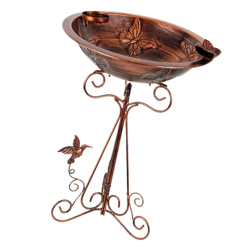 MotiveTech Vogelbad, Gusseisen Sockel, Vogelfutterstation für Den Außenbereich, für Den Außenbereich, Hof, Terrasse MotiveTech Vogelbad, Gusseisen Sockel, Vogelfutterstation für Den Außenbereich, für Den Außenbereich, Hof, Terrasse von MotiveTech
