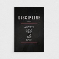 Discipline Definition - Motivierende Und Inspirierende Leinwand Für Unternehmer, Dekor Büro, Wohnzimmer Oder Arbeitsplatz von Motivelt