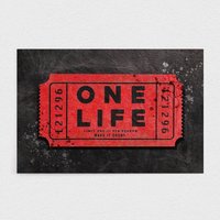 One Life - Motivierende Und Inspirierende Leinwand Für Unternehmer, Dekor Büro, Wohnzimmer Oder Arbeitsplatz von Motivelt