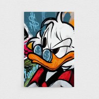 Scrooge Mcduck - Motivierende Und Inspirierende Leinwand Für Unternehmer, Dekor Büro, Wohnzimmer Oder Arbeitsplatz von Motivelt