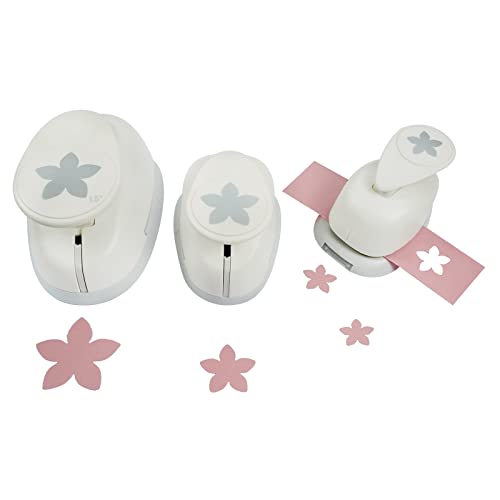 Motivstanzer A68193 Set Blüte, 3 STK, Kunststoff, weiß, 1,6cm, 2,54cm, 1x 3,81cm von MCE-Commerce