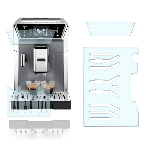 Abtropfblech Kratzschutz Folie und Display Schutzfolie geeignet für DeLonghi PrimaDonna ECAM CLASS 556.75 556.55 von Moto Screenies