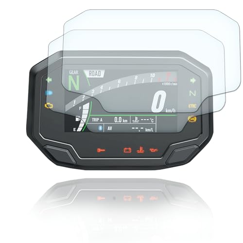 Displayschutzfolie Tacho Schutzfolie geeignet für Kawasaki Z650 Z900 ZH2 2020+ 9H Nano Glas Technologie von Moto Screenies