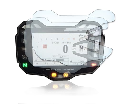 Tachoschutzfolie Displayschutzfolie passend für Ducati Multistrada V2 S 2021+ 2x Anti Glare von Moto Screenies