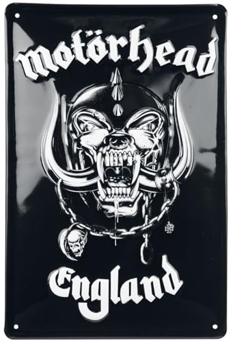 Motörhead England Unisex Blechschilder Standard Metall 20 x 30 cm Band-Merch, Bands von Motörhead