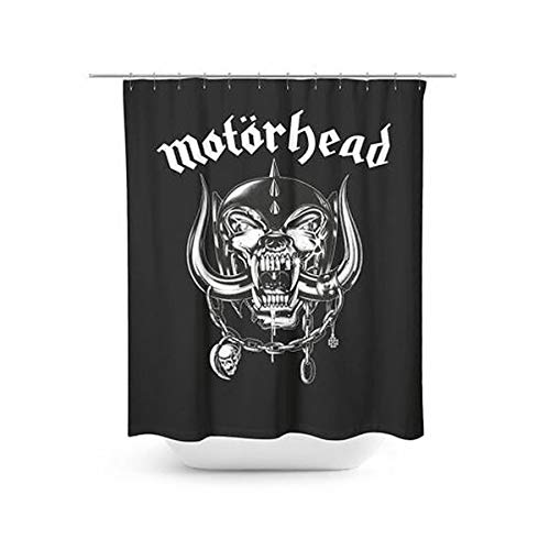 Motörhead Shower Curtain inkl. Ringen für den Vorhang Duschvorhang, Polyester, Schwarz, 180 x 200 x 0.1 cm von Motörhead