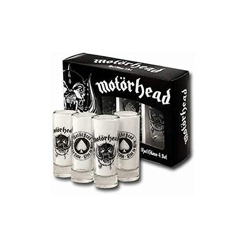 Motörhead Schnapsgläser 4-er Set, Glas, transparent, in Geschenkverpackung von Motörhead