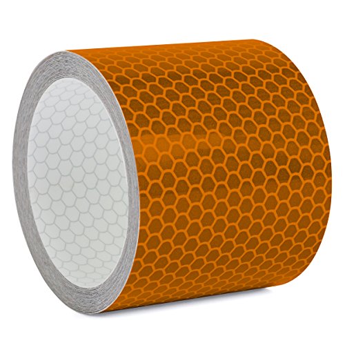 Motoking Reflektorband mit Wabenmuster für mehr Schutz & Sicherheit in der Dunkelheit - Länge und Farbe wählbar - 20m Meter lang, 5cm breit - Orange Motoking Reflektorband mit Wabenmuster für mehr Schutz & Sicherheit in der Dunkelheit - Länge und Farbe wählbar - 20m Meter lang, 5cm breit - Orange von Motoking