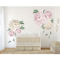 Beispiel Pfingstrosen Blüten Rosa Blush Rote Wandbild Boho Vintage Aquarell Blumen Wandtattoos Beispiel Pfingstrosen Blüten Rosa Blush Rote Wandbild Boho Vintage Aquarell Blumen Wandtattoos von Motomoms