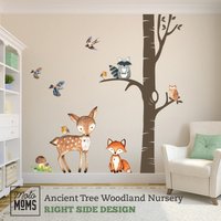 Kinderzimmer Wand Bäume Dekor Wald Alter Baum Aquarell Tiere Fuchs Hirsch Eule Vögel Wandtattoo Mädchen Junge Neutral Einfach Zu Installieren Kinderzimmer Wand Bäume Dekor Wald Alter Baum Aquarell Tiere Fuchs Hirsch Eule Vögel Wandtattoo Mädchen Junge Neutral Einfach Zu Installieren von Motomoms