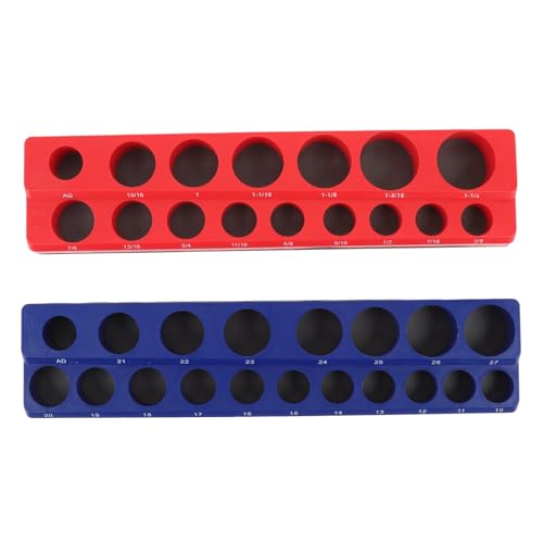 MotorMinds 1/2 -Zoll -Antriebsantriebsmagnetierorganizer Leistungsstarker Magnet -Metrik SAE -Sockelhaltertabletts 2pcs von MotorMinds