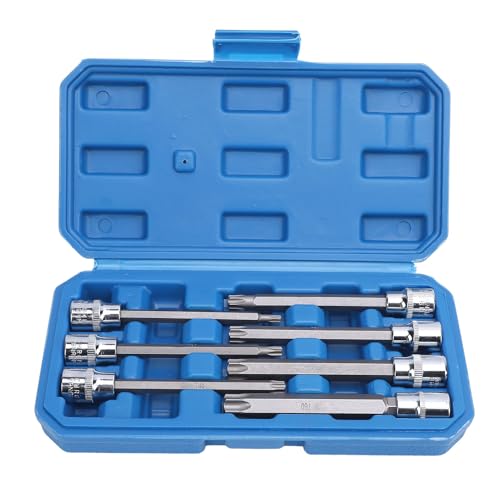 MotorMinds 7pcs 3/8 -Zoll -Laufwerk Extra Long Star Bit Socket Set T25 Bis T60 110 Mm Länge Hohe Härte für die Automobilreparatur MotorMinds 7pcs 3/8 -Zoll -Laufwerk Extra Long Star Bit Socket Set T25 Bis T60 110 Mm Länge Hohe Härte für die Automobilreparatur von MotorMinds