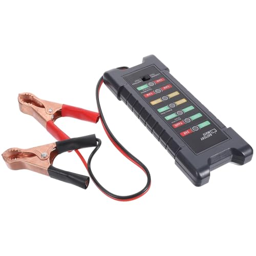 MotorMinds Autobatterietester 12V 24V, Autobatterie Tester Batterietester Lasttester, Analysator & Batterieladesystem mit LED-Anzeige von MotorMinds