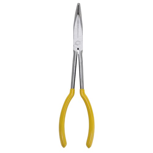 MotorMinds Lange Plier 11 Zoll Extra Lange Nadel Nasen Zange 90 ° Gebogen Nasen Zange mit Komfort Griff Griff für Mechaniker oder Heim Reparomie von MotorMinds