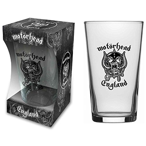 Motorhead Beer Glass England Band Logo Warpig Nue offiziell Boxed One Size von Motorhead