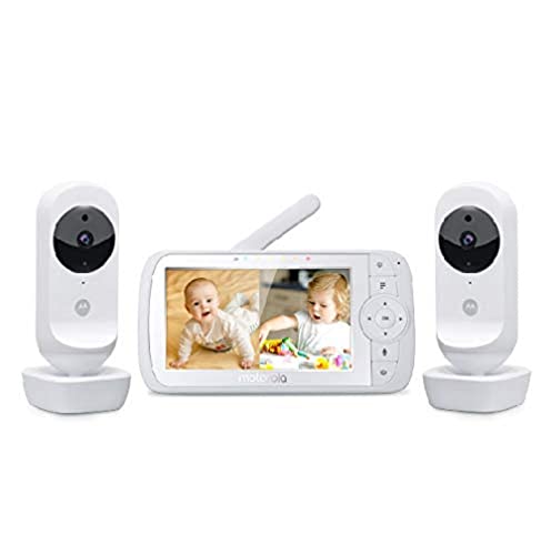 Motorola Baby Ease 35 Twin Babyphone mit 2 Kameras 5.0 Zoll Video Baby Monitor HD Display Split Screen Display Nachtsicht Zwei-Wege-Kommunikation Schlaflieder Zoom Raumtemperatur Weiß Motorola Baby Ease 35 Twin Babyphone mit 2 Kameras 5.0 Zoll Video Baby Monitor HD Display Split Screen Display Nachtsicht Zwei-Wege-Kommunikation Schlaflieder Zoom Raumtemperatur Weiß von Motorola