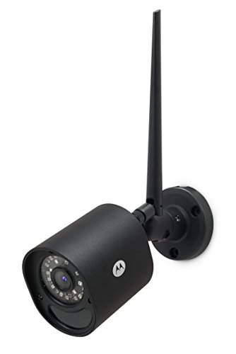 Motorola FOCUS 72 Outdoor | Überwachungskamera mit Wandmontage | Zoom, Infrarot Nachtsicht Funktion und einen Bewegungsmelder, LAN, WLAN und App Unterstützung - Schwarz - UK Stecker von Motorola
