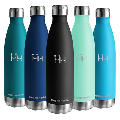 Thermosflasche, 500 ml BPA-frei, Trinkflasche, 18/8 Edelstahl, Isolierflasche, Doppelwandig Vakuumisoliert, Wasserflasche Edelstahl für Schule, Reisen, Joggen, Camping, Büro - Schwarz Wasserflasche Thermosflasche, 500 ml BPA-frei, Trinkflasche, 18/8 Edelstahl, Isolierflasche, Doppelwandig Vakuumisoliert, Wasserflasche Edelstahl für Schule, Reisen, Joggen, Camping, Büro - Schwarz Wasserflasche von Motswedi