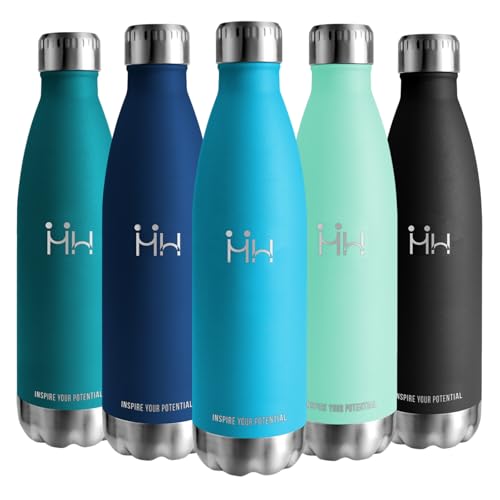 Thermosflasche, 500 ml BPA-frei, Trinkflasche, 18/8 Edelstahl, Isolierflasche, Doppelwandig Vakuumisoliert, Wasserflasche Edelstahl für Schule, Reisen, Joggen, Camping - Himmelblau Wasserflasche Thermosflasche, 500 ml BPA-frei, Trinkflasche, 18/8 Edelstahl, Isolierflasche, Doppelwandig Vakuumisoliert, Wasserflasche Edelstahl für Schule, Reisen, Joggen, Camping - Himmelblau Wasserflasche von Motswedi