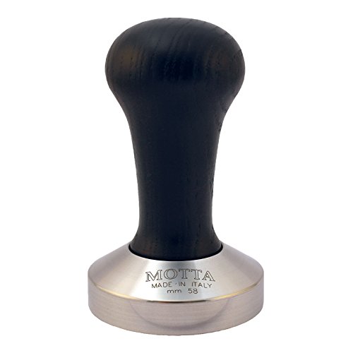 Motta 8150/B Tamper aus Edelstahl, konvex mit schwarzem Echtholzgriff,58 mm von Motta