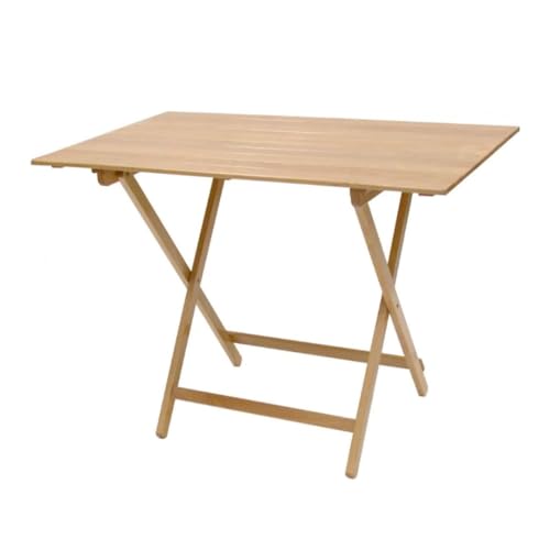 Mottiwood Klapptisch, klappbarer Tisch, platzsparend, 100 x 60 x 75 cm, Buchenholz, Biertisch, innen und außen von Mottiwood