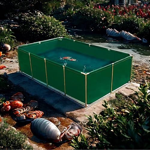 Moubhjd Aquarium Pool Teich Multifunktions PVC Segeltuch Pool für Teiche mit Ablassventil Langlebiger Pool oberirdisch Segeltuch Fischteich für Zucht Koi für Garten Lrrigation Wasserspeicher von Moubhjd