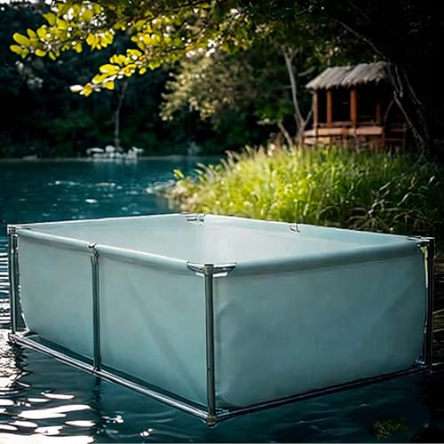 Moubhjd Aquarium Pool Teich Multifunktions PVC Segeltuch Pool für Teiche mit Ablassventil Langlebiger Pool oberirdisch Segeltuch Fischteich für Zucht Koi für Garten Lrrigation Wasserspeicher von Moubhjd