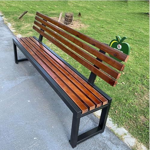 Moubhjd Outdoor Bank Metall Terrassenbank mit Rückenlehne Strapazierfähige Allwetter Garten Terrasse Sitzgelegenheit Stilvolle & Bequeme Veranda Möbel für Entspannung, Parks & Terrassen(Größe:150cm) von Moubhjd