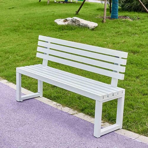 Moubhjd Outdoor-Bank mit Rückenlehne, mit Rückenlehne Strapazierfähige Allwetter Garten Terrasse Sitzgelegenheit Stilvolle & Bequeme Veranda Möbel für Garten,Terrasse,Veranda und Park(Größe:150cm) von Moubhjd