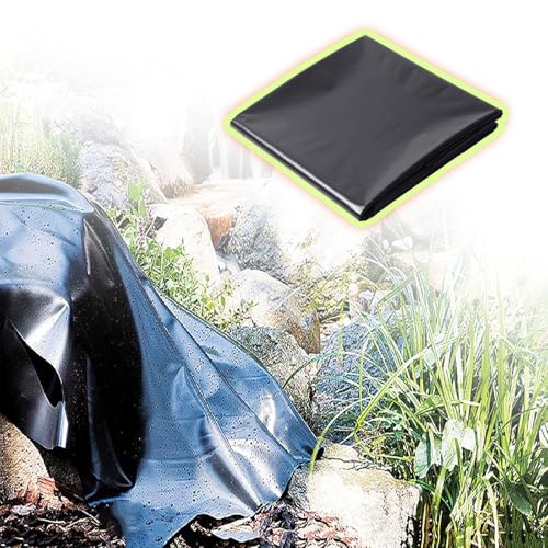 Moubhjd Premium HDPE Teichfolie schwarz,große Fischteichfolie, Gartenpoolmembran, 5x16m Teichfolie, Dichtungsfolie Teichmembran Schwimmteich Folie Gartenteich Teichplane für Fischteiche(Größe:5x16m Moubhjd Premium HDPE Teichfolie schwarz,große Fischteichfolie, Gartenpoolmembran, 5x16m Teichfolie, Dichtungsfolie Teichmembran Schwimmteich Folie Gartenteich Teichplane für Fischteiche(Größe:5x16m von Moubhjd