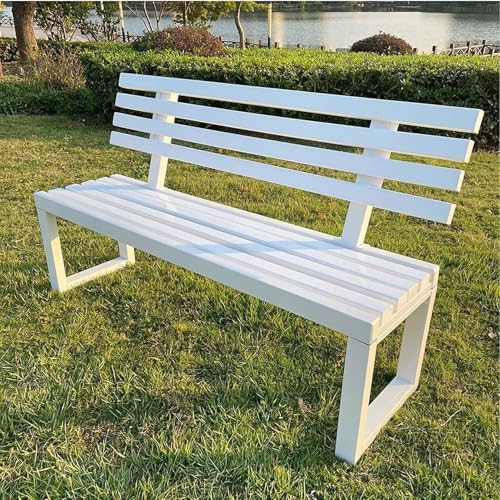 Moubhjd Wetterfeste Outdoor Bank mit Rückenlehne Strapazierfähige Allwetter Garten Terrasse Sitzgelegenheit Stilvolle & Bequeme Veranda Möbel für Entspannung, Parks & Terrassen(Größe:100cm) von Moubhjd