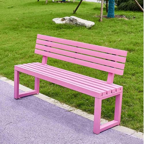 Moubhjd Wetterfeste Outdoor Bank mit Rückenlehne Strapazierfähige Allwetter Garten Terrasse Sitzgelegenheit Stilvolle & Bequeme Veranda Möbel für Entspannung, Parks & Terrassen(Größe:100cm) von Moubhjd