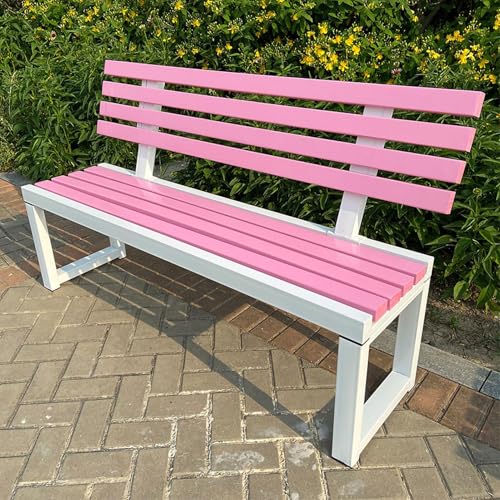 Moubhjd Wetterfeste Outdoor Bank mit Rückenlehne Strapazierfähige Allwetter Garten Terrasse Sitzgelegenheit Stilvolle & Bequeme Veranda Möbel für Entspannung, Parks & Terrassen(Größe:120cm) von Moubhjd