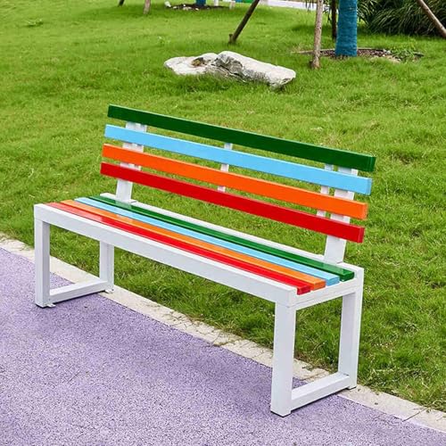 Moubhjd Wetterfeste Outdoor Bank mit Rückenlehne Strapazierfähige Allwetter Garten Terrasse Sitzgelegenheit Stilvolle & Bequeme Veranda Möbel für Entspannung, Parks & Terrassen(Größe:150cm) von Moubhjd