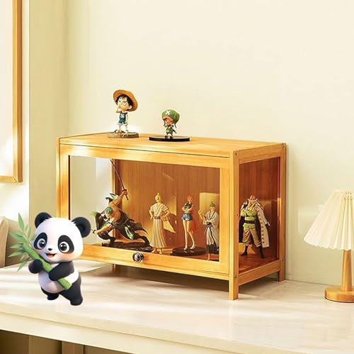Moubhjd vitrinenschrank, sammlervitrine Wohnzimmer vitrine vitrine stehend leicht zu reinigen für Wohnzimmer und Büro, Auf DREI Seiten transparent(Size:80×33×40cm) von Moubhjd
