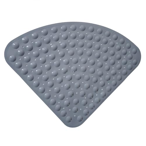 Moulaelos Duschmatten rutschfest, Sektor Gummi Ecke Dusche Ma, Maschine waschbar, Anti-Schimmel Quadrant Badematte, Sicherheit Matten Badewanne Matte für Dusche oder Wanne, 54 x 54 cm (Grau) von Moulaelos